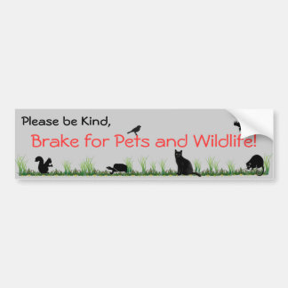 huisdieren en wilde dieren bumpersticker