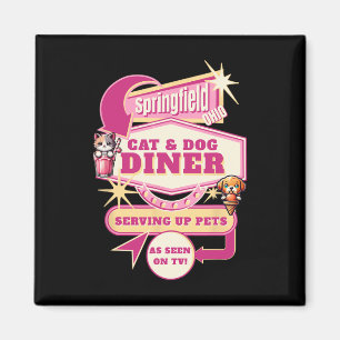 Huisdieren eten Springfield Ohio Grappige Katten H Magneet