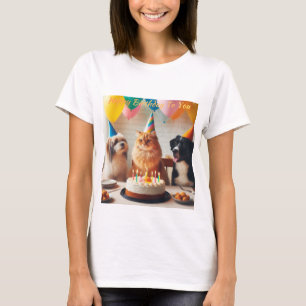 Huisdieren Gefeliciteerd Verjaardag T-shirt