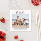 Huisdieren Hond Kat Custom Foto Modern Grappig Tro Servet (Insitu)