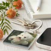 Huisdieren, hond, poedel sleutelhanger (Voorkant Rechts)