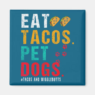 Huisdieren Honden Eten Tacos Wigglebutts Hond Grap Magneet