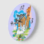 Huisdieren in de Alley Wall Clock Grote Klok (Hoek)