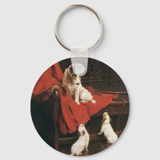 huisdieren, Jack Russel Terrier Dogs Sleutelhanger (Voorkant)