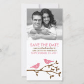 Huisdieren met monogram Liefde Vogels Save the Dat Date (Voorkant)