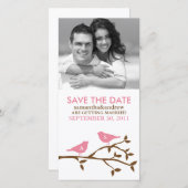 Huisdieren met monogram Liefde Vogels Save the Dat Save The Date (Voorkant / Achterkant)