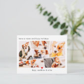 Huisdieren Modern Eenvoudig Aangepast 6 Afbeelding Feestdagenkaart (Staand voorkant)