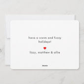 Huisdieren Modern Eenvoudig Aangepast 9 Foto's Col Feestdagenkaart (Achterkant)