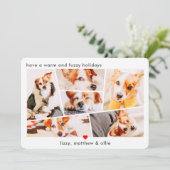 Huisdieren Modern Eenvoudig Aangepaste 6 Afbeeldin Feestdagenkaart (Staand voorkant)