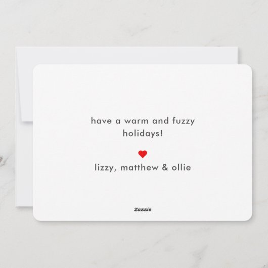 Huisdieren Modern Eenvoudig Op Maat 9 Foto's Colla Feestdagenkaart (Achterkant)