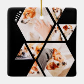 Huisdieren Moderne Vormen Geometrische 8 Collage F Keramisch Ornament (Achterkant)