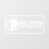 Huisdieren Niet Toegestaan Service Dier Klant Beri Raamsticker (Vel)