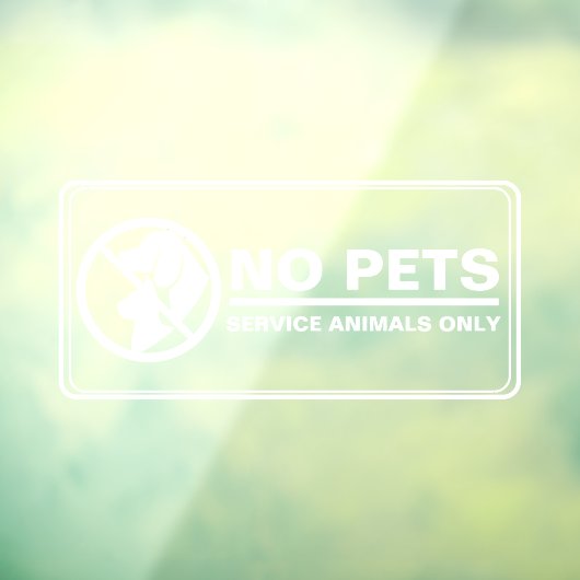 Huisdieren Niet Toegestaan Service Dier Klant Kenn Raamsticker (Vel 3)