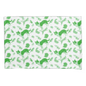 Huisdieren op Parade Pillow Hoesje (Groen) Kussensloop (Voorkant)