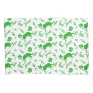 Huisdieren op Parade Pillow Hoesje (Groen) Kussensloop