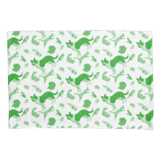 Huisdieren op Parade Pillow Hoesje (Groen) Kussensloop