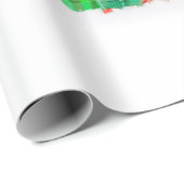 Huisdieren rond het kerstboominpakpapier cadeaupapier (Rol Hoek)