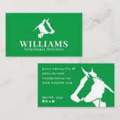 Huisdieren: silhouet-logo visitekaartje (Voorkant / Achterkant)