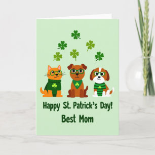 Huisdieren St. Patrick's Dag Beste Moeder Kaart