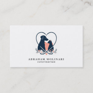 Huisdieren Stethoscoop Logo Dierenarts Afspraak Visitekaartje