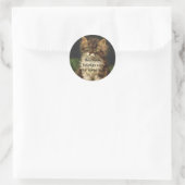  Huisdieren, Tabby Cat Kitten Bookplate Ronde Sticker (Tas)