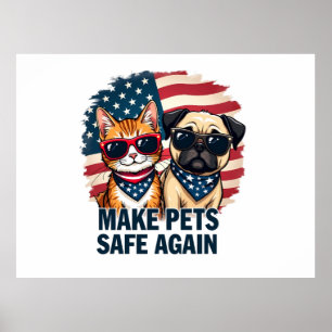 Huisdieren Veilig Maken Trump Katten Honden Verkie Poster