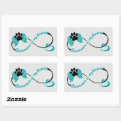 Huisdieren voor altijd in mijn hart rechthoekige sticker (Vel)