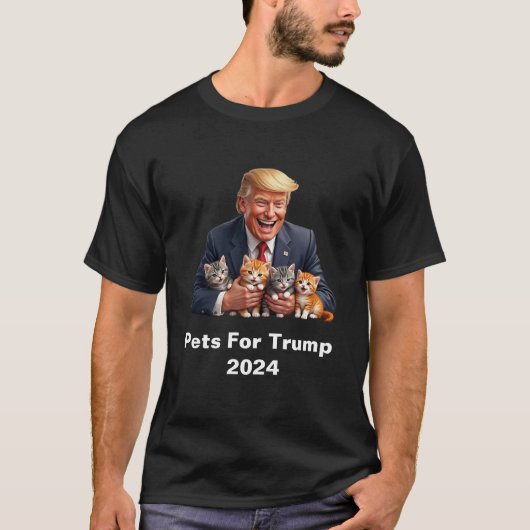 Huisdieren voor Trump 2024 T-shirt (Voorkant)
