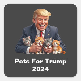 Huisdieren voor Trump 2024 Vierkante Sticker