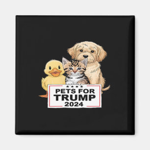 Huisdieren voor Trump Funny Vote President 2024 Magneet