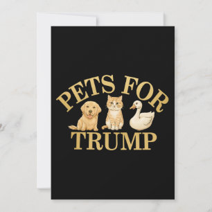 Huisdieren voor Trump: Show-ondersteuning voor Don Kaart