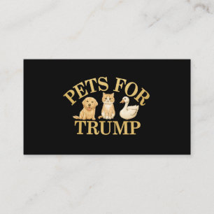 Huisdieren voor Trump: Show-ondersteuning voor Don Visitekaartje