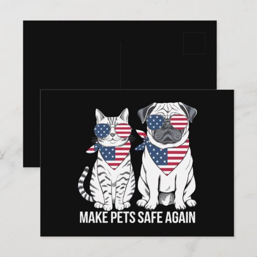 Huisdieren weer veilig maken Trump Harris debat ho Briefkaart (Voorkant / Achterkant)