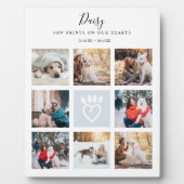 Huisdierengedenkplek Fotocollage Pootafdrukken in  Fotoplaat (Voorkant)