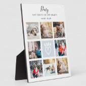 Huisdierengedenkplek Fotocollage Pootafdrukken in  Fotoplaat (Zijkant)