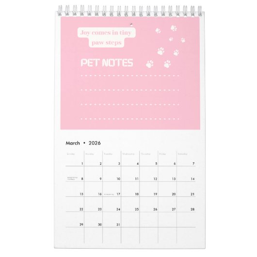 Huisdierenkalender 2026 kalender (Mar 2026)