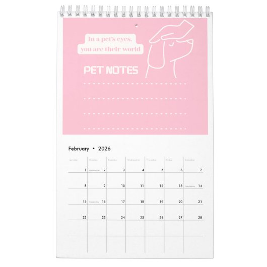 Huisdierenkalender 2026 kalender (Feb 2026)