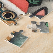Huisdierenkatten en Kerstboom Legpuzzel (Zijkant)
