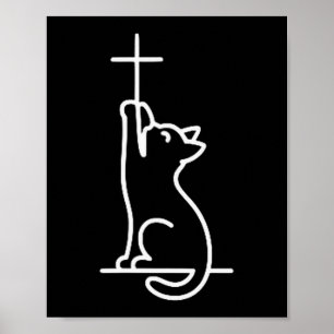 Huisdierenkatten Liefhebben Jezus Wees Gelukkig Ka Poster