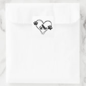 Huisdierenliefde poten  vierkante sticker (Tas)