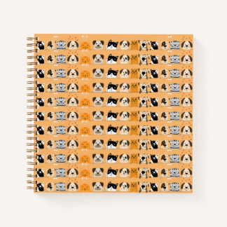 Huisdierenparade: Dierengezichten  Notitieboek