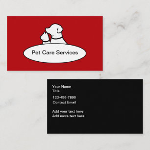 Huisdierenservice Moderne Hond Kat Zakelijke Kaart Visitekaartje