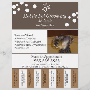 Huisdierenservices Verzorging Hond Tranen Afscheur Flyer