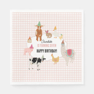 Huisdierentuin Feest Dieren Barnyard Verjaardagsme Servet