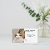 Huisdierenverzorging Aangepaste foto op witte acht Visitekaartje (Staand voorkant)