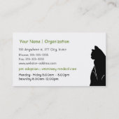 Huisdierenverzorging en adoptie Visitekaartje (Achterkant)