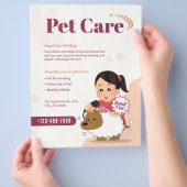 Huisdierenverzorging - Pet Sitting Services Busine Flyer (Hand)