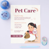 Huisdierenverzorging - Pet Sitting Services Busine Flyer (Enkel)