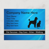 Huisdierenverzorging Zakelijk Eenvoudige Briefkaar Briefkaart (Voorkant)