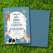 Huisdierfeest Dierentuin Barnyard Verjaardag Jonge